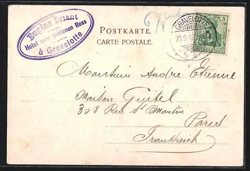 AK Gravelotte-St. Hubert, Denkmal des Rhein. Jäger-Bataillons No. 8