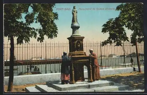 AK Port-Said, Monument to Queen Victoria