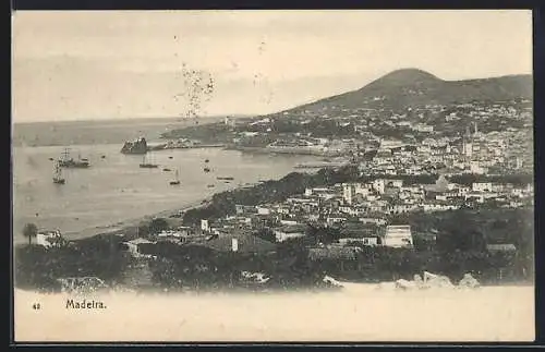 AK Funchal /Madeira, Blick über die Stadt