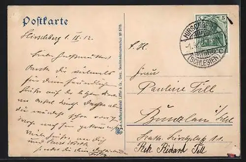 AK Brückenberg, Partie an der Kirche Wang