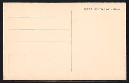AK Spiez, Ortsansicht mit Niesen vom Thunersee aus