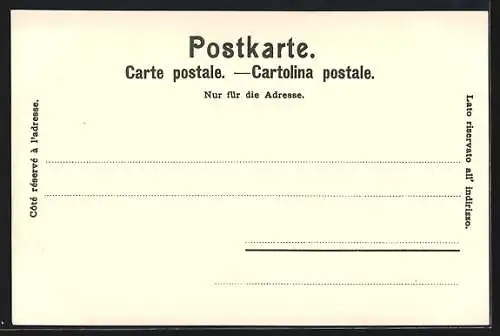 Künstler-AK Stein a. R., Partie am Ortsrand vom Fluss aus gesehen, um 1900