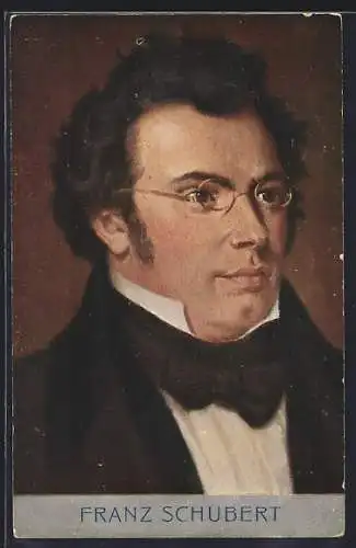 Künstler-AK Der Komponist Franz Schubert im Portrait