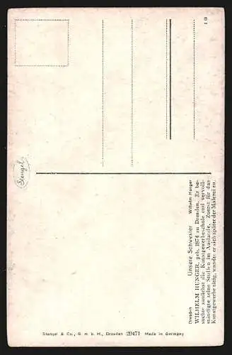 Künstler-AK Stengel & Co. Nr. 29471, sign. Wilhelm Hunger: Schwester vom Roten Kreuz im Habit