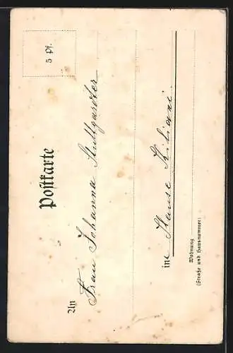 Lithographie München, Altmünchen, Frauenkirche, Einsiedelei, Münchner Kindl