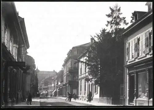 Fotografie Hügln, Lörrach, Ansicht Lörrach, Strassenpartie mit Buchdruckerei