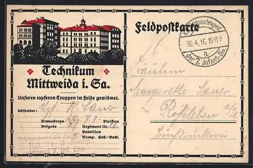 AK Mittweida i. Sa., Ansicht des Technikums