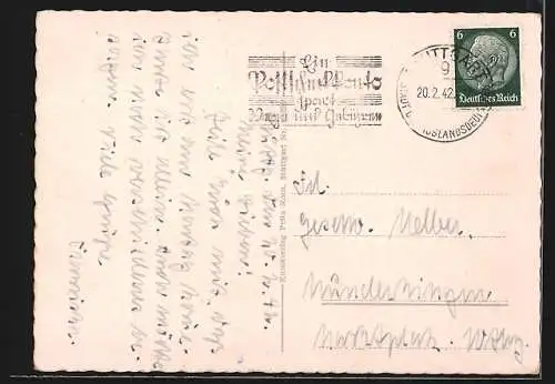 AK Stuttgart, Strassenpartie im Frühling