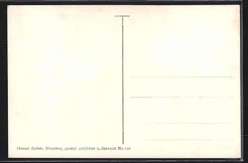 AK Prinzregent Luitpold, Briefmarken, Krone