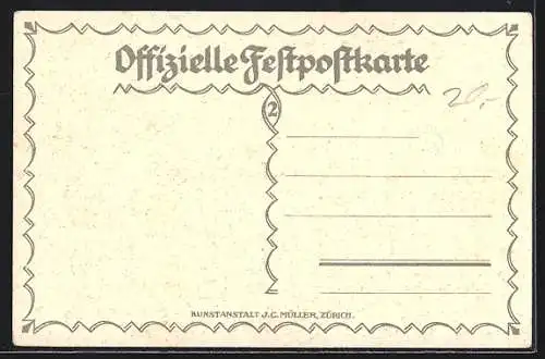 Künstler-AK Aarau, Eidgenöss. Schützenfest 1924 & Jahrhundertfeier