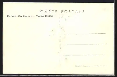AK Cayeux-sur-Mer, Vue sur Brighton