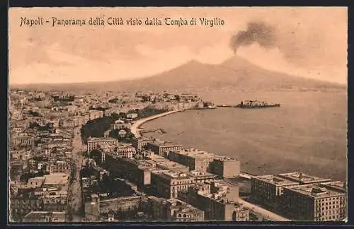 AK Napoli, Panorama della Città visto dalla Tomba di Virgilio