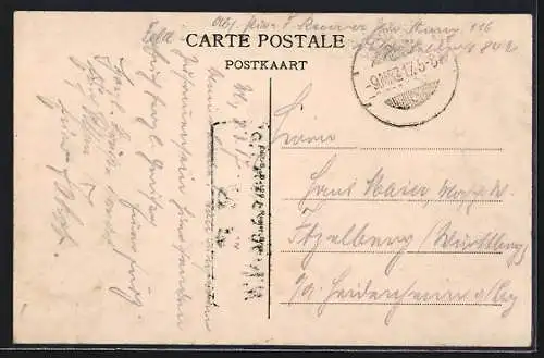 AK Menin, Rue d`Ypres et Eglise St-Francois