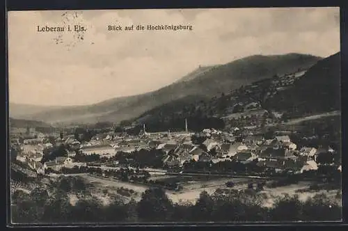 AK Leberau i. Els., Blick auf die Hochkönigsburg