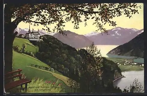 Künstler-AK Fürigen, Hotel und Kurhaus mit Umgebung