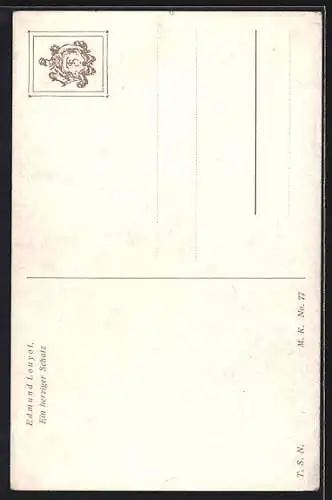 Künstler-AK sign. Edmund Louyot: Holländisches Mädchen mit Tasse