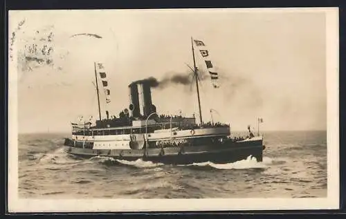 AK Kleiner Dampfer Vorwärts auf dem Meer, Norddeutscher Lloyd Bremen