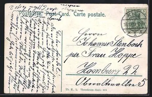 AK Kriegsschiff Kleiner Kreuzer Hamburg auf dem Kaiser Wilhelm Kanal
