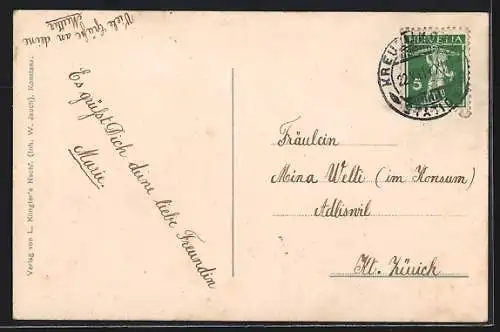 AK Konstanz, Hafeinfahrt mit Salondampfern Stadt Meersburg und Zaehringen