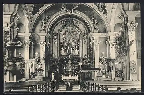AK Tiengen i. B., Inneres der kath. Kirche