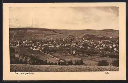 AK Bad Mergentheim, Totalansicht von einer Anhöhe