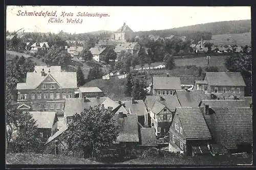 AK Schmiedefeld / Schleusingen, Teilansicht von oben