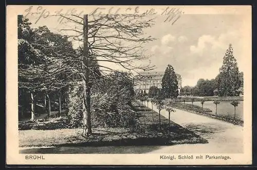 AK Brühl / Köln, Kgl. Schloss mit Parkanlage