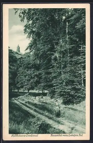 AK Kyffhäuser, Kyffhäuser-Denkmal, Aussicht vom Langen Tal
