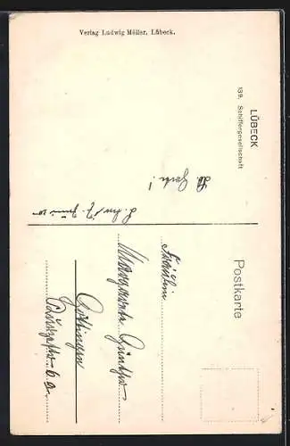 AK Lübeck, Schiffergesellschaft, Restaurant mit Holztäfelung