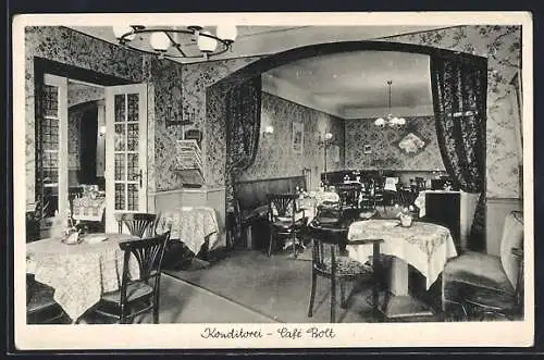 AK Berlin-Kreuzberg, Café-Restaurant von Ernst Bolt, Yorckstrasse 80-81, Innenansicht