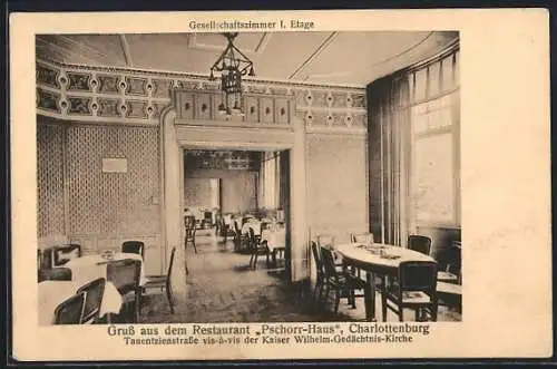 AK Berlin-Charlottenburg, Saal im Restaurant Pschorr-Haus, Tauentzienstrasse