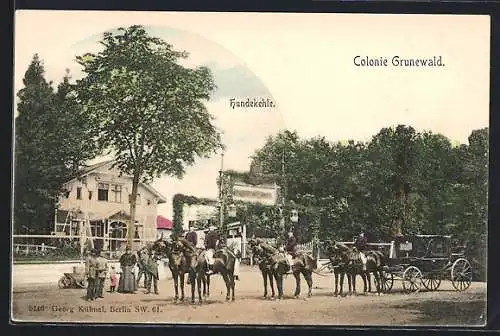 AK Grunewald, Restaurant Hundekehle mit Besuchern