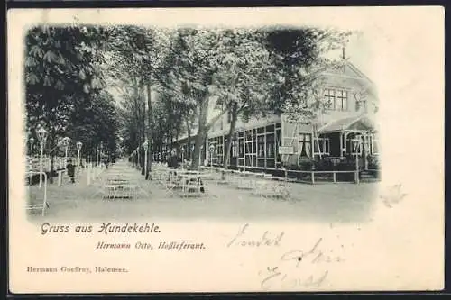 AK Berlin-Grunewald, Gasthaus zur Hundekehle von Hermann Otto