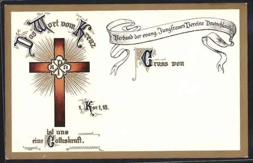 AK Verband der evang. Jungfrauen Vereine Deutschlands Das Wort vom Kreuz