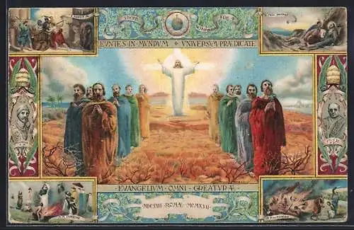 AK Papst Pius XI., div. Darstellungen mit Vers