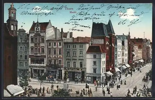 AK Thorn, Markt mit Geschäften