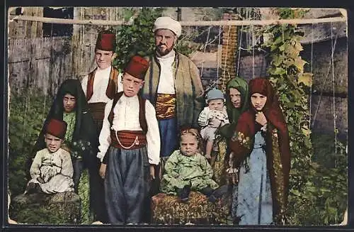 AK Mohamedanische Familie in Bosnien