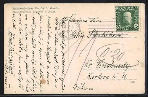 AK Mohamedanische Familie in Bosnien