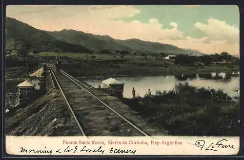 AK Argentinien, Puente Santa Maria en la Sierra de Córdoba