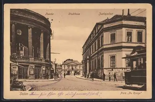 AK Sedan, Platz Du Rivage, Stadthaus, Theater