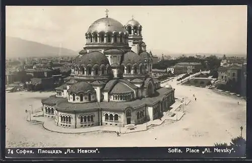 AK Sofia, Ansicht der Kirche St. Al. Nevsky