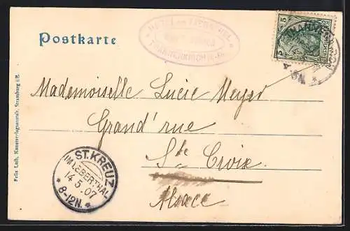 AK Tannenkirch, Restauration zum Tännchel, Teilansicht