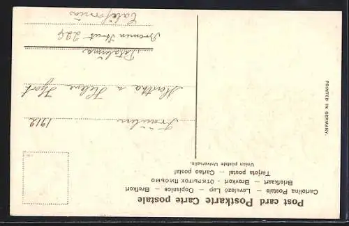 AK Geldsäcke auf Beinen, Klee, Geld