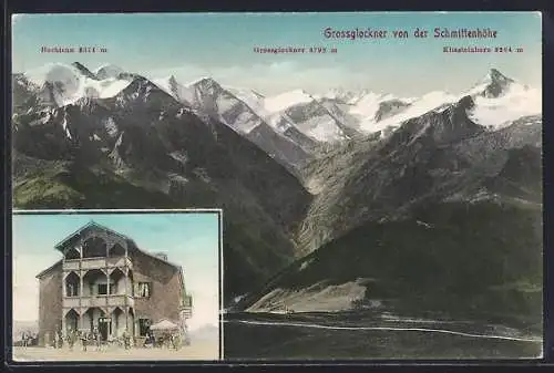AK Schmittenhöhe, Hotel, Grossglockner mit Hochtenn und Kitzsteinhorn