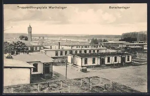 AK Truppenübungsplatz Warthelager, Barackenlager aus der Vogelschau