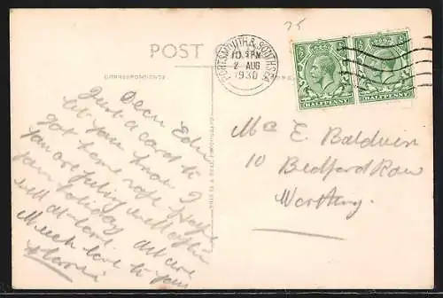 AK Southsea, South Parade Pier from the Sea