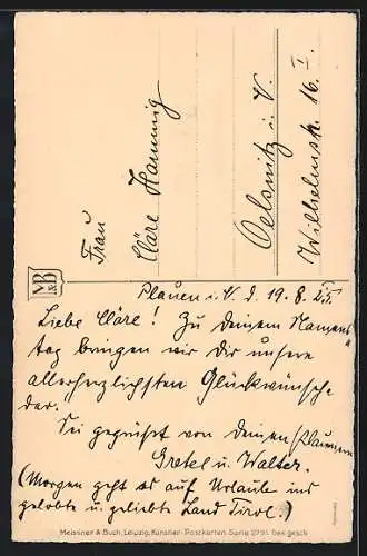 Künstler-AK F.Baumgarten: Blonder Junge mit Katze und Blumenstrauss