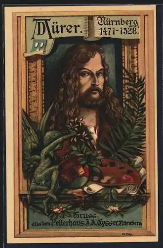 AK Nürnberg, Pellerhaus J. A. Fysser Möbelfabrik, A. Dürer, 1471-1528