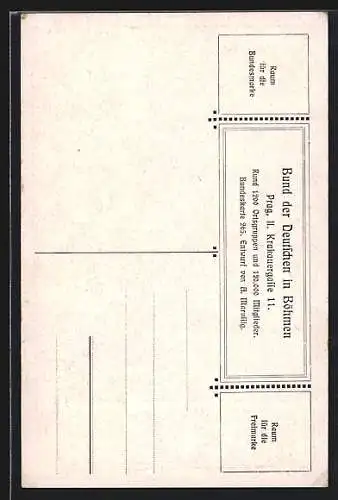 Künstler-AK Das Wandern ist des Müllers Lust, Wanderer mit Blick zurück