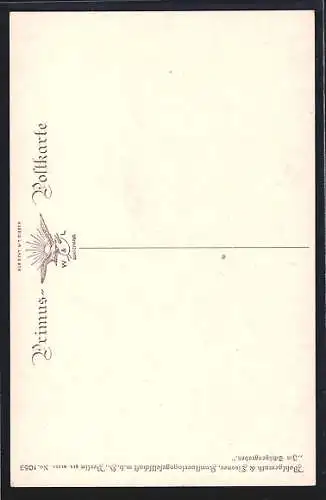 Künstler-AK H.S.B.: Knabe im Uniform im Schützengraben